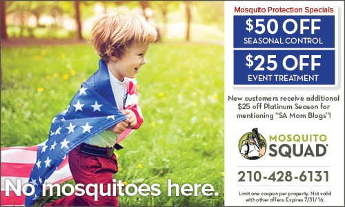 A special offer just for San Antonio Mom Blogs' readers from Mosquito Squad